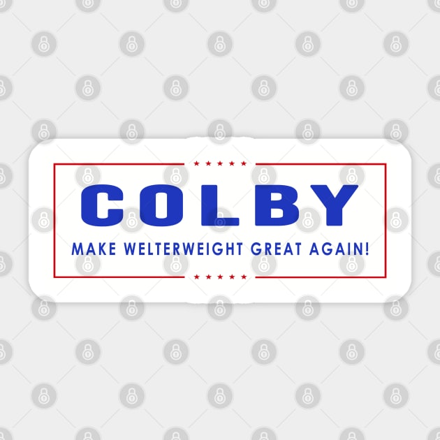 Colby Make Welterweight Great Again Sticker by dajabal